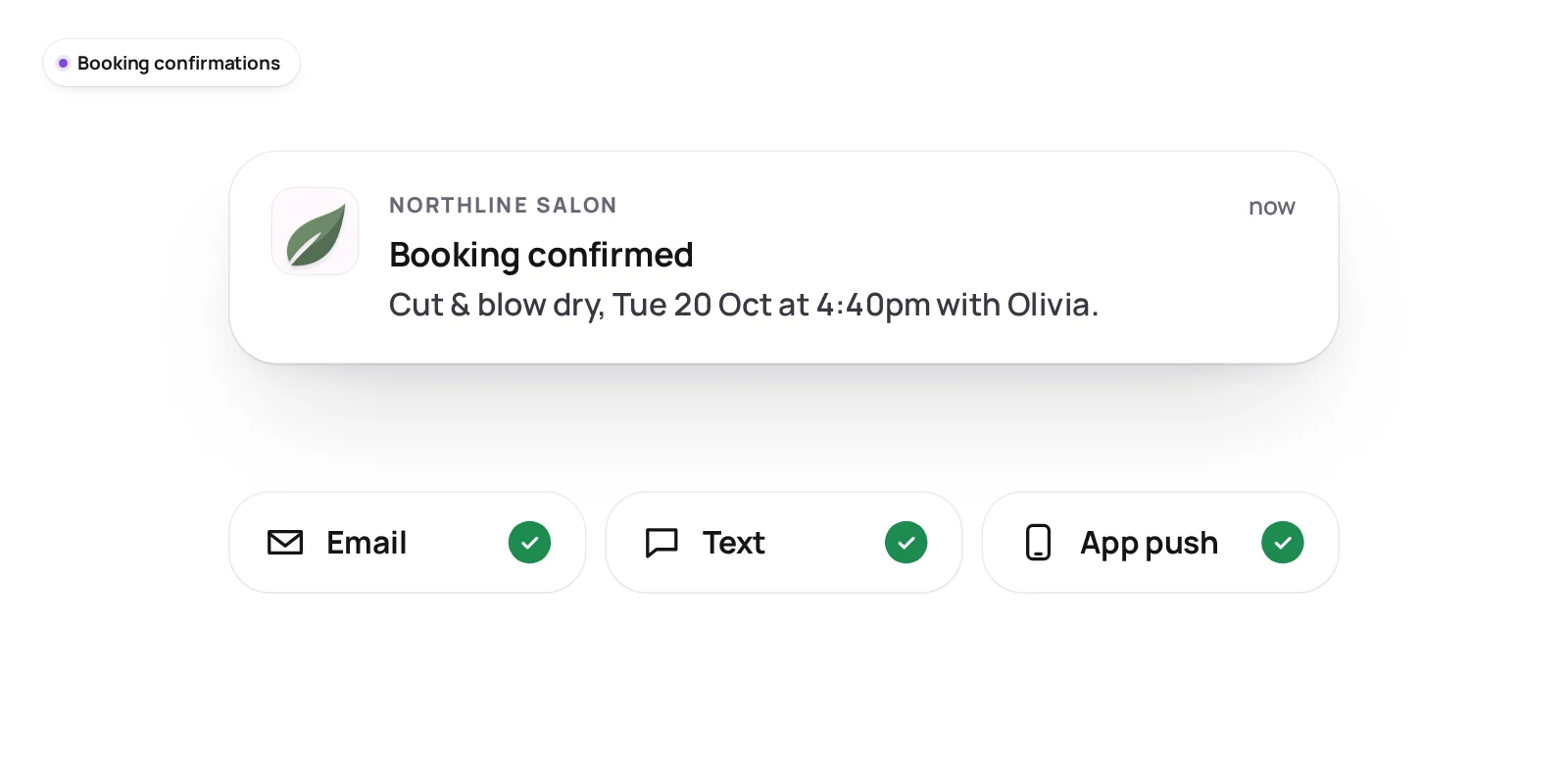 a reminder to a client